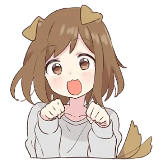 Стикер Собака-тян @nyasticks - 8