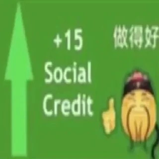 Sticker SOCIAL CREDIT -∞ - 10