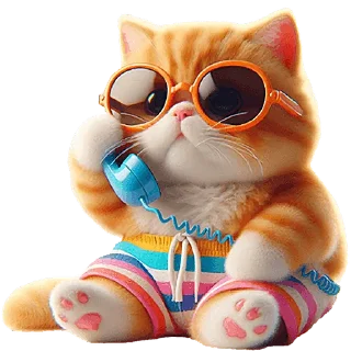 Sticker Летний котик @Nyasticks - 3