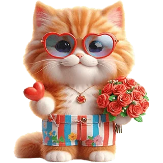 Sticker Летний котик @Nyasticks - 9