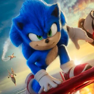 Стикер Sonic in the movie 1 and 2 by @sonic_the_hednehog - 1