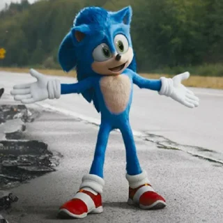 Стикер Sonic in the movie 1 and 2 by @sonic_the_hednehog - 9