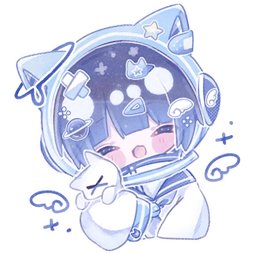 Sticker Space_Cat_Nyasticks - 1