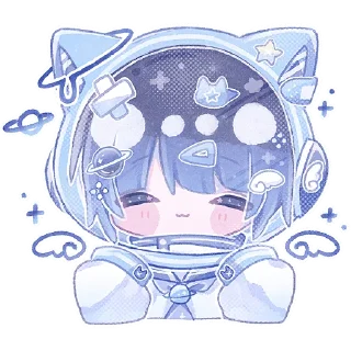 Sticker Космический котик @Nyasticks - 2