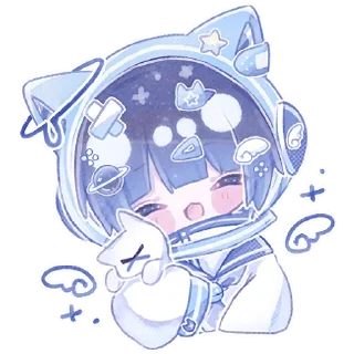 Sticker Космический котик @Nyasticks - 0