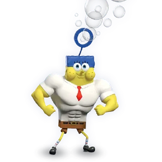 Стикер Губка Боб в 3D - 0