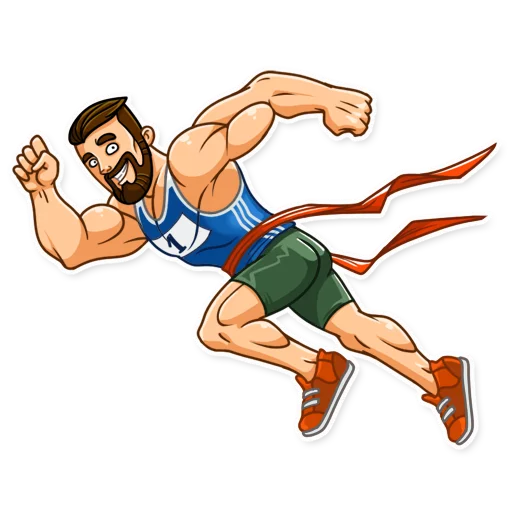 physical fitness muscle cartoon