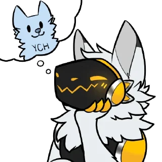 Стикер Spots The Protogen @OrangeSpots - 3