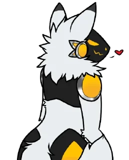 Стикер Spots The Protogen @OrangeSpots - 2