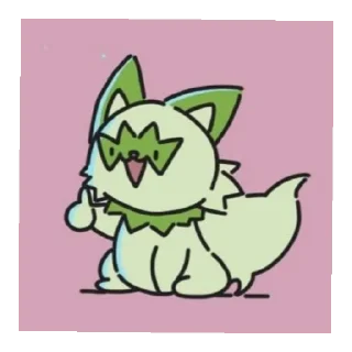 Стикер Sprigatito 😺✨🍃 - 11