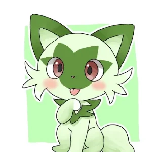 Стикер Sprigatito 😺✨🍃 - 9