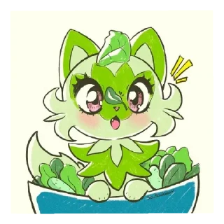 Стикер Sprigatito 😺✨🍃 - 6