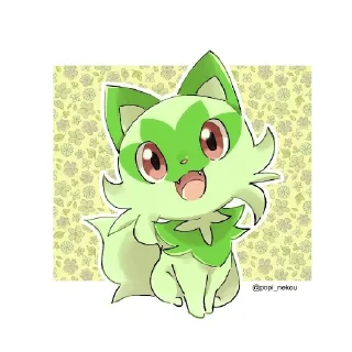 Стикер Sprigatito 😺✨🍃 - 3