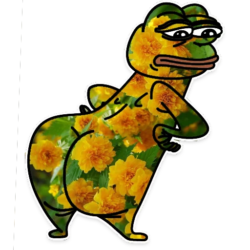 цветок рисование лягушка