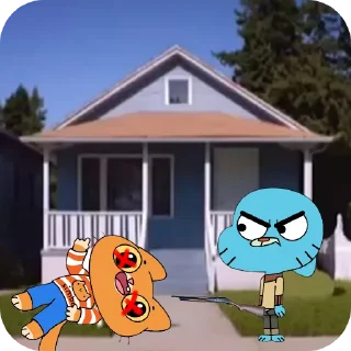 Стикер Сримбочка хуипочка клоун мудила говно говнище - 1