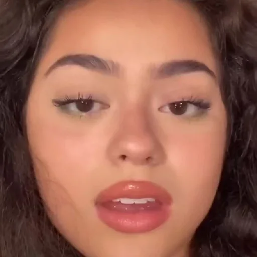 human face lipstick eyelash