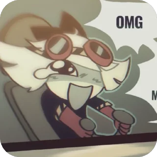 Стикер стикеры по дангер ау fpe🖤⚠️ - 1