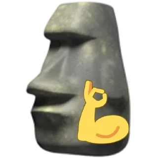 Стикер Камень - @Tg_stickersu - 1