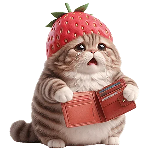 Strawberry Cat @SbornikStickers - 