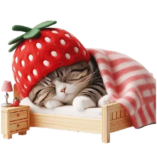 Sticker Strawberry Cat @SbornikStickers - 7