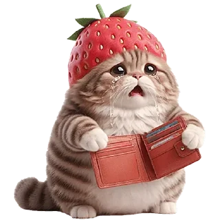 Sticker Strawberry Cat @SbornikStickers - 2
