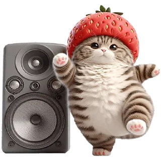 Sticker Strawberry Cat @SbornikStickers - 4
