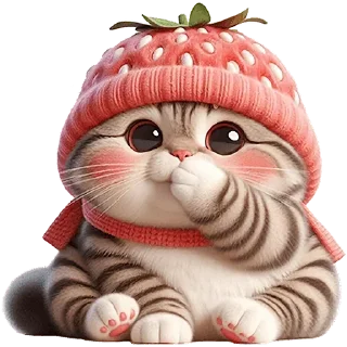 Sticker Strawberry Cat @SbornikStickers - 6