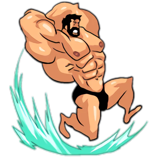 Sticker Super Muscle Man 2 - 6