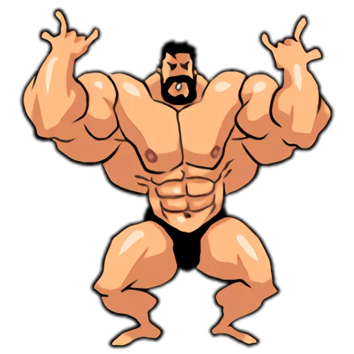 Sticker Super Muscle Man 2 - 1