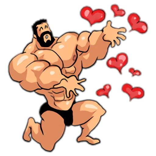 Sticker Super Muscle Man 2 - 0