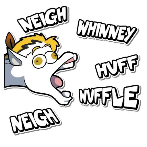 Susurro Horsie (art by @ReynGoldfur) - clipart