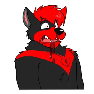 Стикер Sutakira WolFlame by Ligoni_EXE - 3