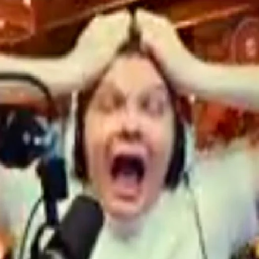 person human face headphones