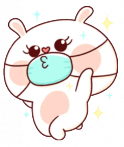 Стикер Sweet_Marshmallow_Couple_Covid_By_cocopry - 1