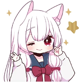 Стикер Сладкая зайка @Nyasticks - 4