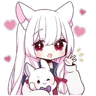 Стикер Сладкая зайка @Nyasticks - 8