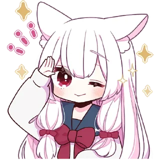 Стикер Сладкая зайка @Nyasticks - 11