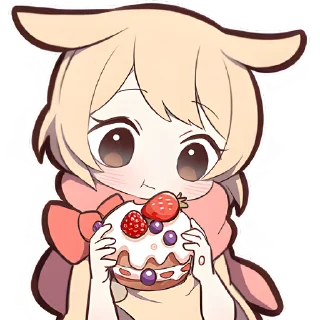 Стикер Сладкий зайчик @Nyasticks - 7