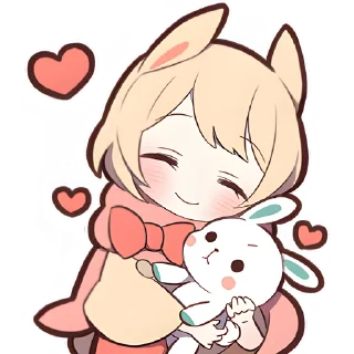 Стикер Сладкий зайчик @Nyasticks - 6