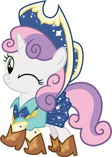 Sticker Sweetie Belle Pony - 1