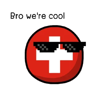 Стикер Switzerland countryballs - 9