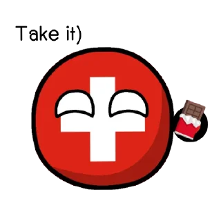 Стикер Switzerland countryballs - 5
