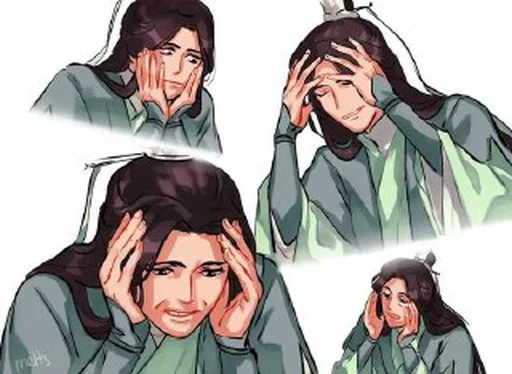 human face anime sketch