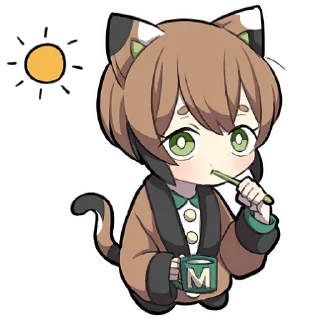 Sticker Черепаховый котёнок @Nyasticks - 2