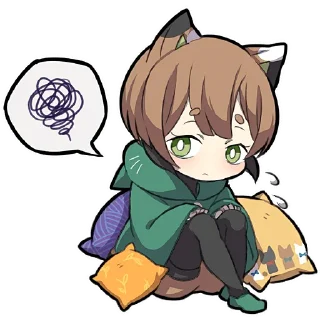 Sticker Черепаховый котёнок @Nyasticks - 9