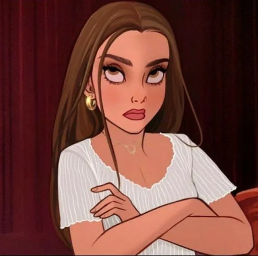 мультфильм человеческое лицо женщина