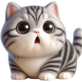 Стикер Полосатый котёнок @Nyasticks - 8