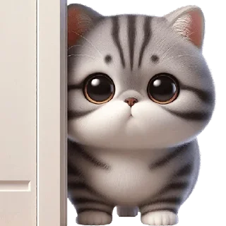 Стикер Полосатый котёнок @Nyasticks - 0