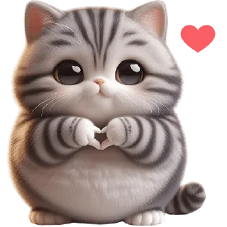 Стикер Полосатый котёнок @Nyasticks - 11