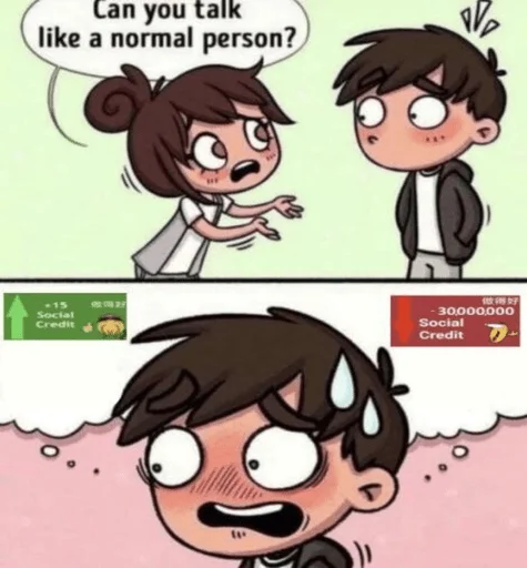 Стикер Social Credit - 2